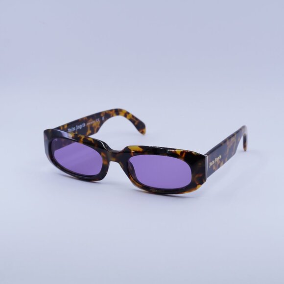 Palm Angels PERI104 NOAH 6037 Sunglasses Havana Rectangle Frame, Purple Lenses - Picture 1 of 11